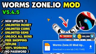 Worms Zone io Mod Apk V5.4.5 Latest 2024 Unlimited Coin & Unlock All Skin