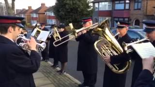 Hendon Band carolling - We wish you a merry Christmas