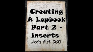 Part 2 Creating a Lapbook - Inserts