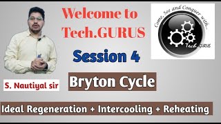 Bryton cycle with ideal REGENERATION, INTERCOOLING \u0026 REHEATING.