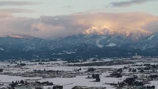 富山・2020冬立山連峰の夕景　FHD：DJI Mavic Air2