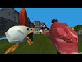 dead chicken vs meat chicken (chicken gun animation)