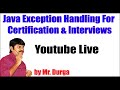 Java Exception Handling For  Certification & Interviews  by Durga Sir