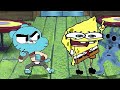 SPONGEBOB WITH GUMBALL TEAM UP IN SURVIVAL MODE | SPONGEBOB GOES NUTS! | FUNNY GAMING