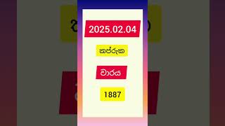 කප්රුක 1887/kapruka | 2025.02.04 #lottery#result #shorts