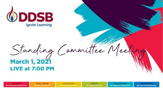 DDSB Standing Committee Meeting - March 1, 2021