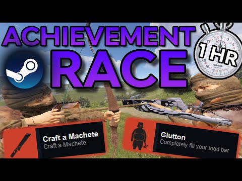 Who Can Get The Most Achievements In 1 HR? – Rust Achievement Race