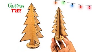 Cardboard Christmas Tree Easy | How To Make Christmas Tree With Cardboard