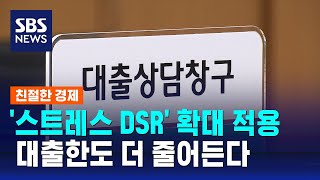 '스트레스 DSR' 대출한도 더 줄어든다…내게 가장 유리한 대출 방식은 / SBS / 친절한 경제