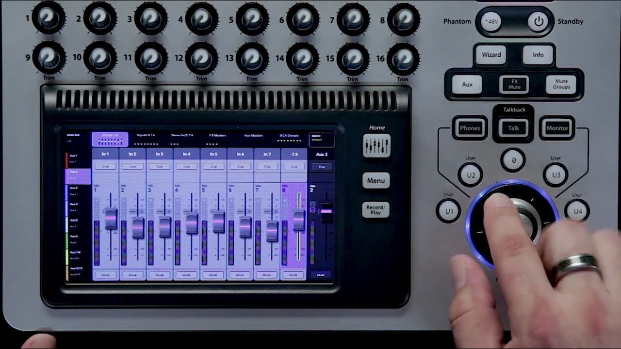 Qsc Touchmix 16 Touchscreen Digital Mixer Youtube