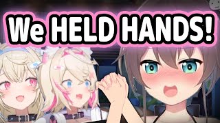 Matsuri Held FuwaMoco's Hands After Meeting Them For The First Time【Hololive】