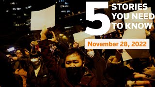 November 28, 2022: China COVID protests, Arizona, Ukraine, New York corruption cases, Cyber Monday