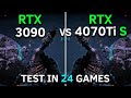 RTX 3090 24GB vs RTX 4070 Ti Super 16GB | Test In 24 Games at 1440p | 2024