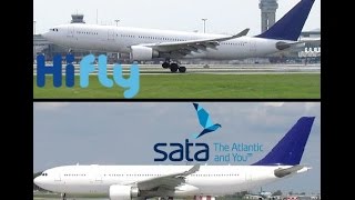 Hi Fly (SATA) A330-200 (A332) Landing, taxiing \u0026 departing YUL on 06L