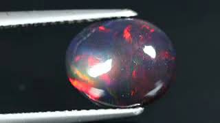 2.33 ct Ideal Fire 360* Flashy Harlequin Welo-Ethiopian Black Opal