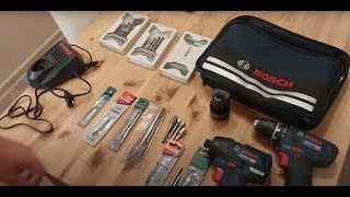 Two (2x) 12V tools packed into BOSCH bag