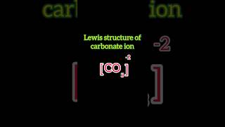 lewis structure of carbonate ion.how to draw Lewis structure of carbonate ion.CO3 lewis structure.