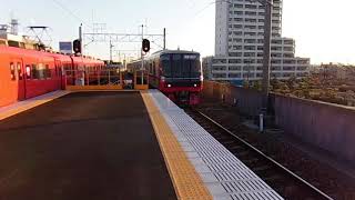 名鉄西尾駅2番線　普通吉良吉田行き到着