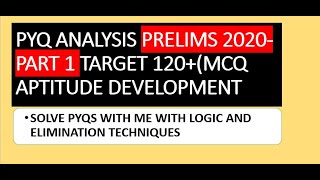 PYQ ANALYSIS - 2020 PART 1