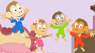Lima Monyet Kecil, Melompat Lompat Di Tempat Tidur Lagu Terbaik Untuk Anak