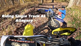 Riding Single Track At Allegany State Park