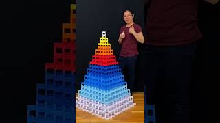 I built (and toppled) a WR domino pyramid!
