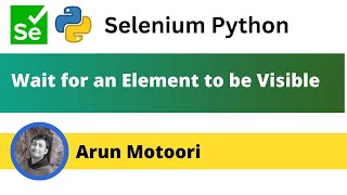 Wait for an Element to be Visible in Selenium Python (Selenium Python)
