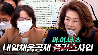 만족도 91%인 사업 예산 94% 깎아 놓고 플러스사업? #양이원영 #2022국정감사