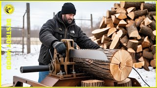 Fastest Automatic Firewood Processing Machine | World's Fastest Wood Cutting Chainsaw #41