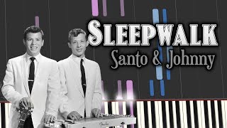 Santo & Johnny - SLEEPWALK (Piano Tutorial)