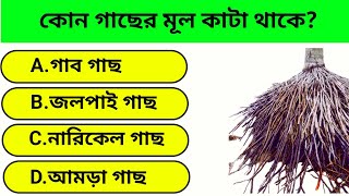 কোন গাছের মূল কাটা থাকে?gk question and answer|bangla gk|bangali gk|quiz|bangla quiz|bangali quiz