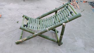 Amazing Bamboo craft. How to make Bamboo easy chair. Indian artist.