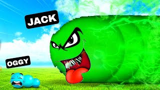 OGGY TRY TO EAT JACK IN SLITHER. IO (ROBLOX)