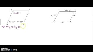 Parallelograms with Algebra