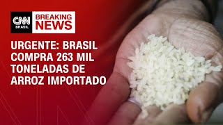 Urgente: Brasil compra 263 mil toneladas de arroz importado | LIVE CNN