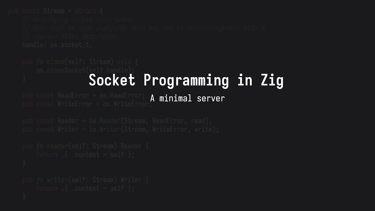Socket Programming In Zig Youtube