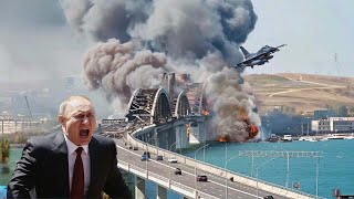 1 minute ago, a Ukrainian F-16 fighter jet  Hits Crimean Bridge with 8-Ton Bomb!