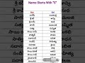 Telugu Names // Baby Boy and Girls Starting With  