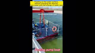 Floating pump boat intaking water