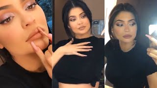 Kylie Jenner Showing Kylie Cosmetics Christmas Holiday Collection