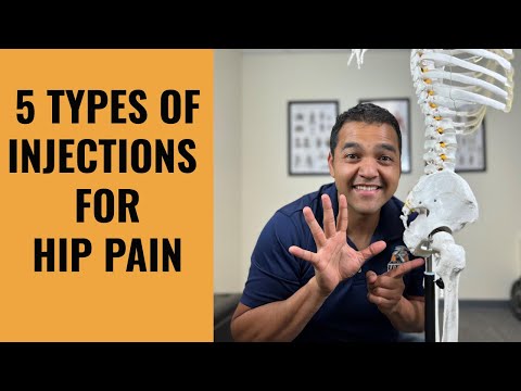 What kind of injections are given for hip pain?