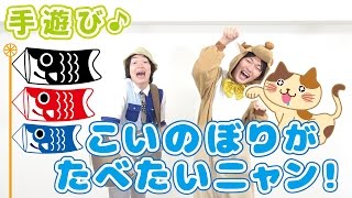 【5月 こどもの日 / こいのぼりの手遊び】こいのぼりがたべたいニャン！ ≪必読≫ 保育で使う時は下記説明欄を要チェック↓　作詞/作曲：ぼくときみ。