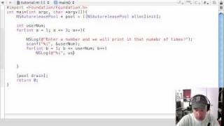 Objective C Programming Tutorial - 14 - Nested for Loops
