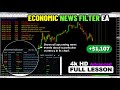 How To Use Forex Economic News Calendar To Trade/filter In Mql5/mt5 Ea/bot [part 313]. Full Lesson
