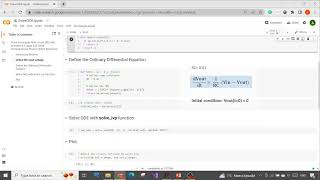 ODE with initial conditions -Python, Part 1.