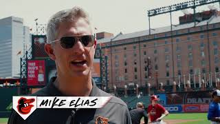 On-Field with GM Mike Elias During Orioles 2019 Draft Workouts