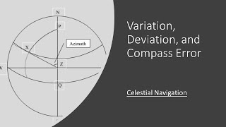 What is the Variation, Deviation, and Compass Error of a ship's magnetic compass??