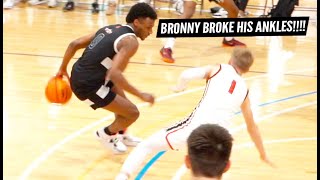 Bronny BROKE His ANKLES! SFG VS Houston Hoops!