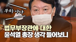 윤석열 검찰총장, 국감 중에 작심 발언 I 국정감사 법제사법위원회(대검찰청)