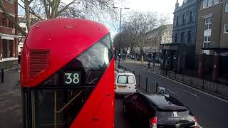 FULL ROUTE VISUAL | London Bus Route 38 - Victoria to Clapton Pond | LT185 (LTZ1185)